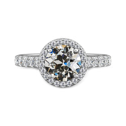 Fedi Nuziali Da Donna Halo Old Mine Cut Genuino Diamante Prong Set 4,50 Carati