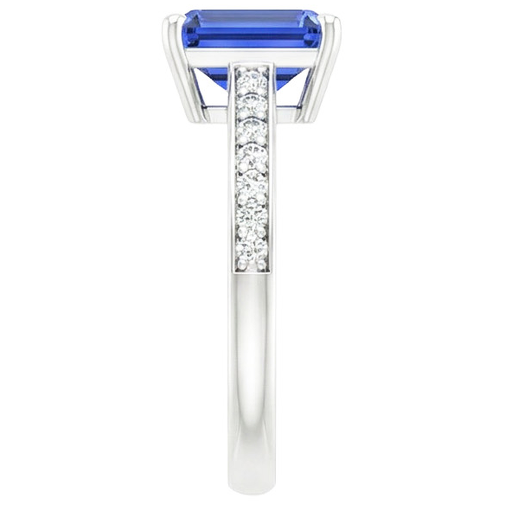 vero emerald diamante 2.50carati anello su bianco