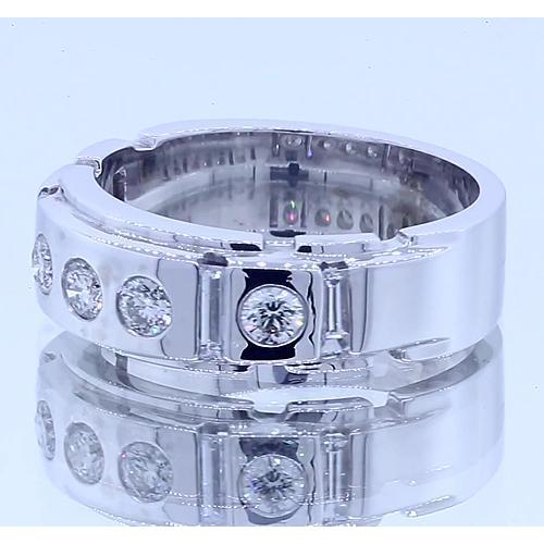 vero baguette diamante 0.50carati fede eternity angolo laterale