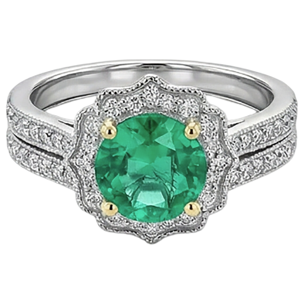 Elegante Anello con Pietra Preziosa 2 carati – vista frontale
