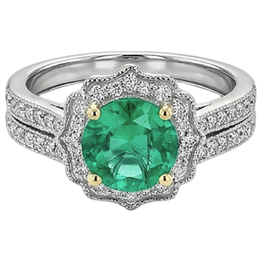 Elegante Anello con Pietra Preziosa 2 carati – vista frontale