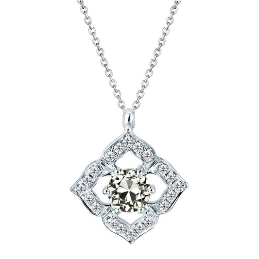 Brillante Pendente 2,50 carati Oro Bianco 14K – vista principale