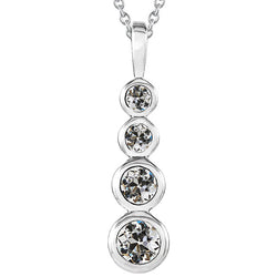 Brillante Collana Pendente 1 carati G/VS1 – Oro Bianco 14K