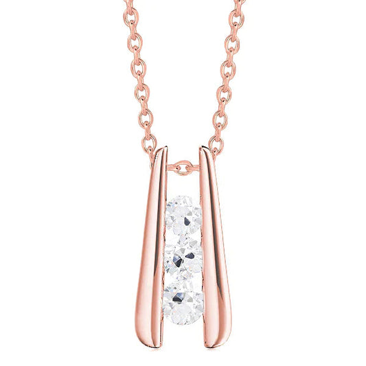 Galleggiante Collana Di Naturale Diamanti