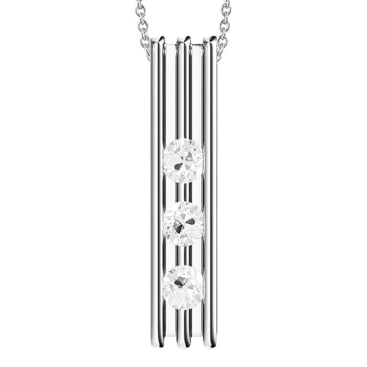 Galleggiante Collana Di Vero Diamanti