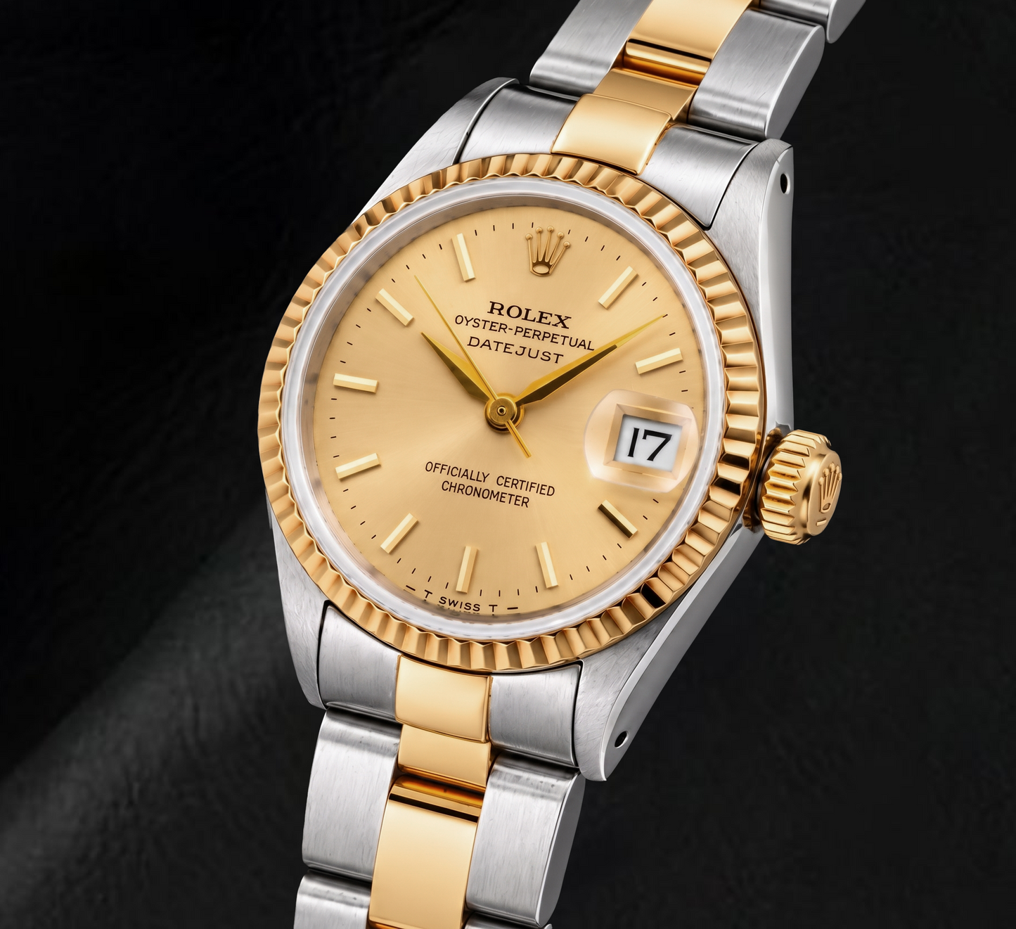 Rolex Datejust 6917 26 mm Orologio Bicolore Quadrante Champagne con Indici a Bastone
