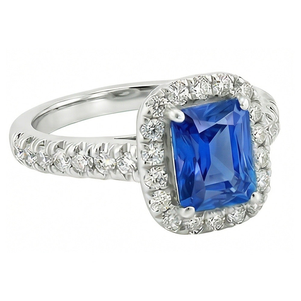 vero round diamante 2.50carati anello angolo laterale
