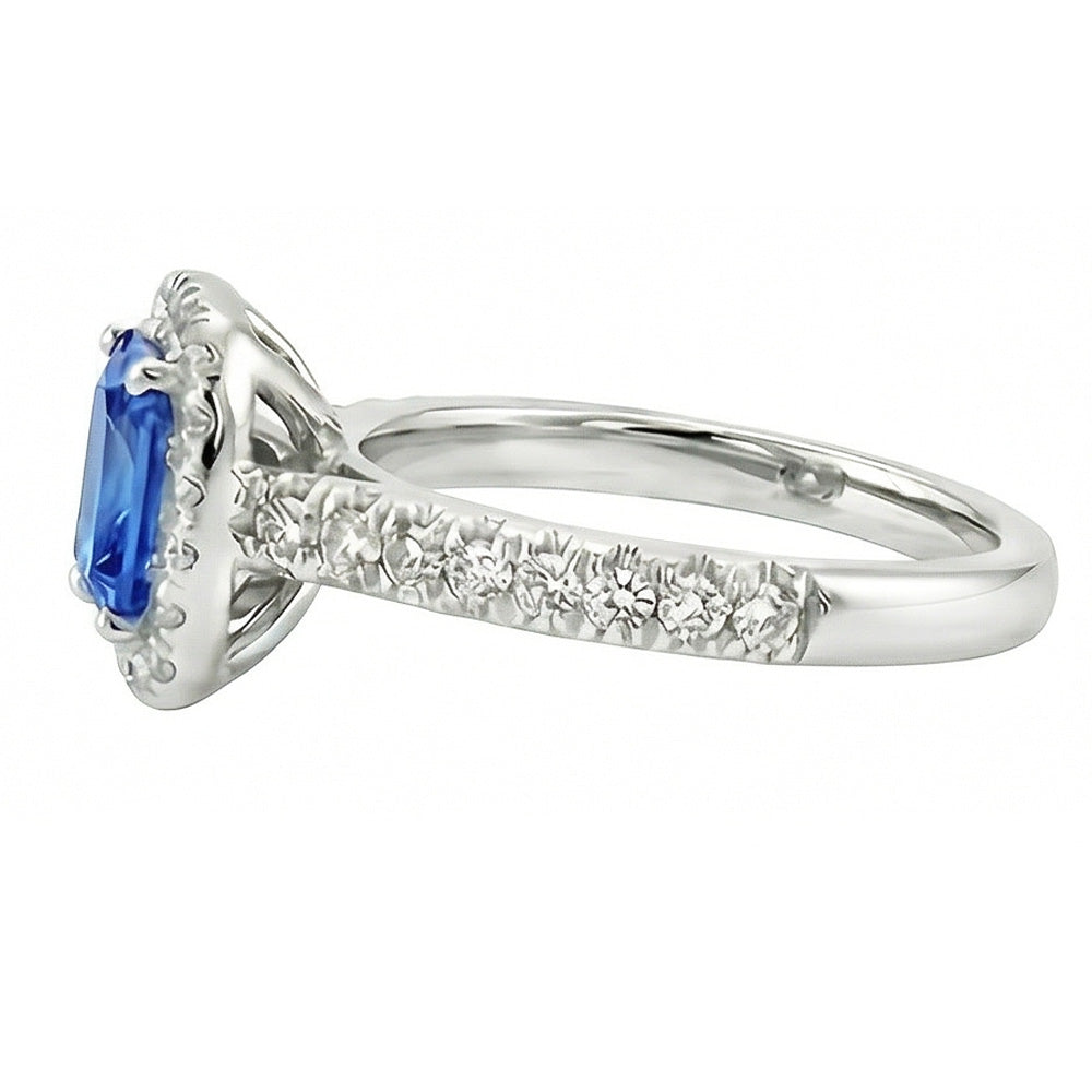 vero round diamante 2.50carati anello vista di profilo