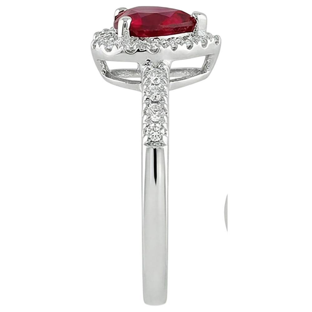 vero round diamante 3.20carati anello vista di profilo