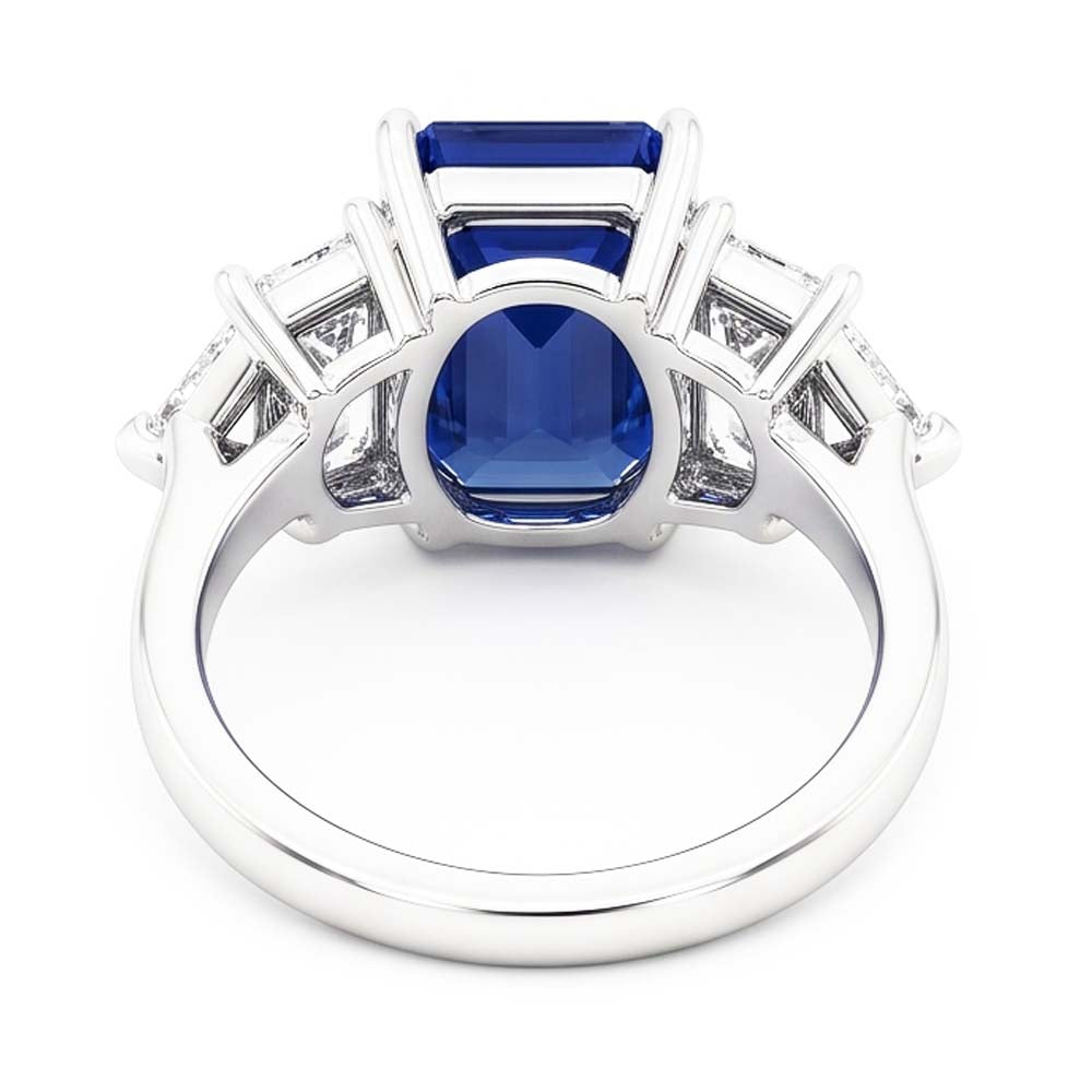 Gemma smeraldo blu zaffiro anello 2.50 carati gioielli in oro con diamanti