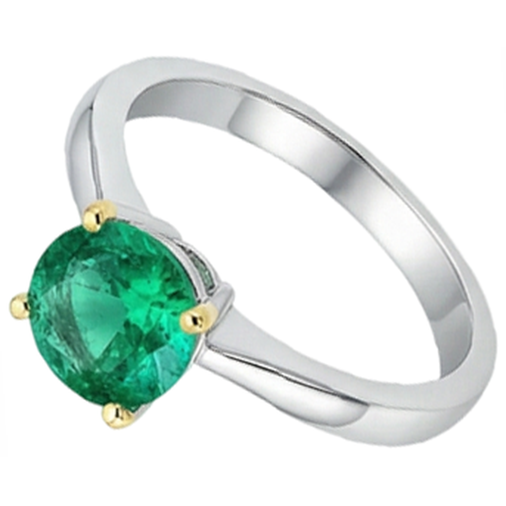 Elegante Anello Pietra Colorata 3 carati – vista profilo