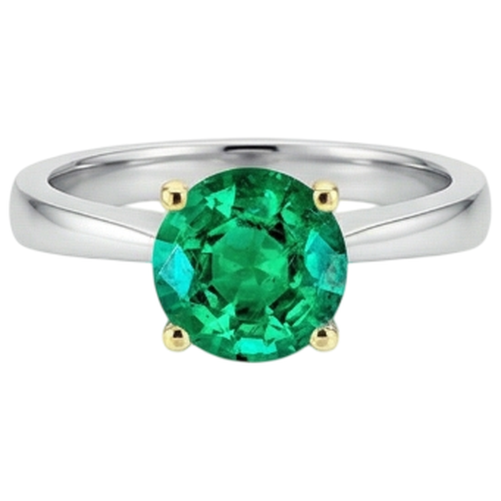 Elegante Anello Pietra Colorata 3 carati – vista frontale