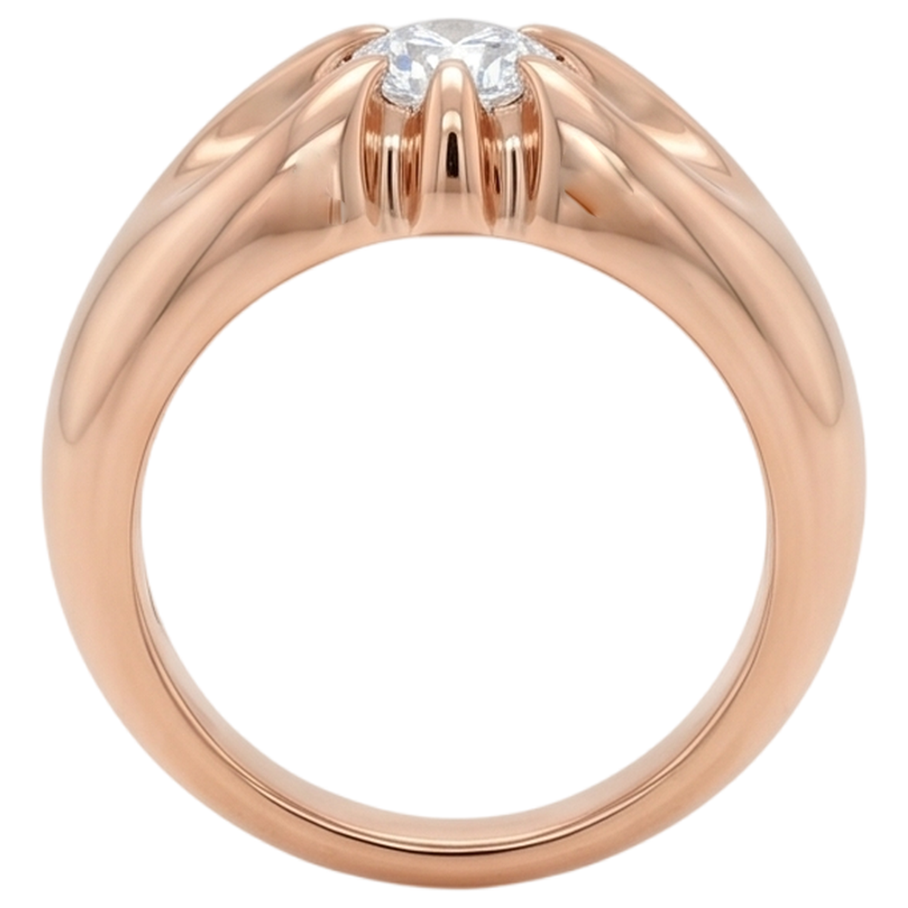 Genuino Anello Di Fidanzamento Con Artiglio Da 1 Carato Incastonato In Oro Giallo 14K