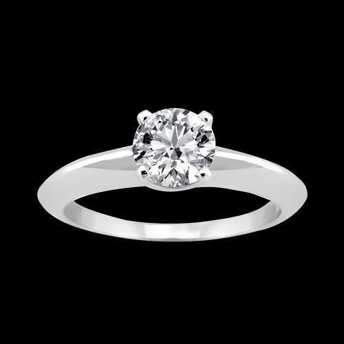Genuino Diamante Tondo Scintillante Anello Solitario 1.50 Carati