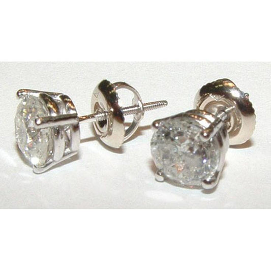 Genuino Diamanti 3.01 Carati Stud Post Orecchini Studs