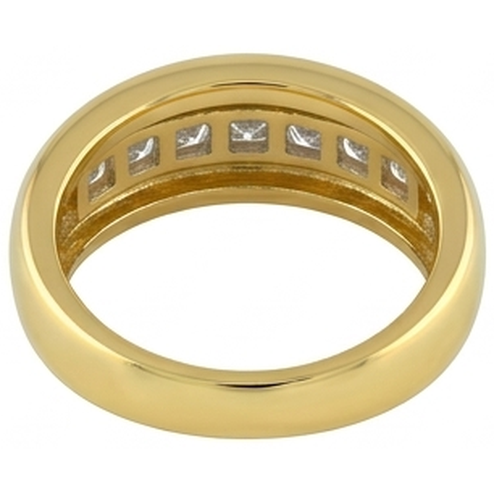 Gioielleria A Fascia Da Uomo In Oro Giallo 14K Con Vero Diamante Naturale Autentico ( non creato in laboratorio ) Taglio Principessa Da 1 Ct Novità