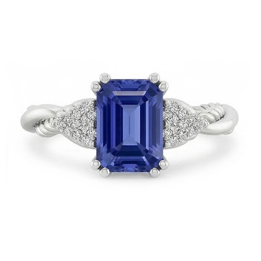 vero round diamante 2carati anello angolo laterale