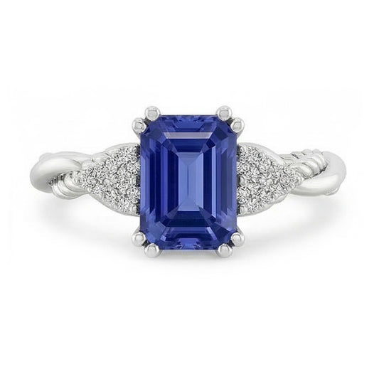 vero round diamante 2carati anello angolo laterale