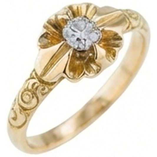 Gioielli Art Nouveau Nuovo Anello Solitario Rotondo Vecchio Minatore Genuino Diamante Naturale Autentico ( non creato in laboratorio ) 0,50 Ct