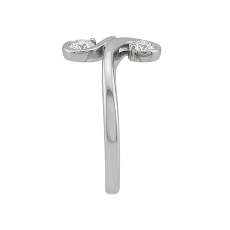 Gioielli Art Nouveau Nuovo anello di diamanti Toi et Moi a due pietre