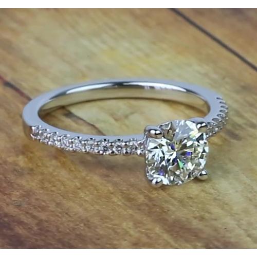 Gioielli Con Anello Di Fidanzamento Con Vero Diamante Rotondo Da 1.50 Carati