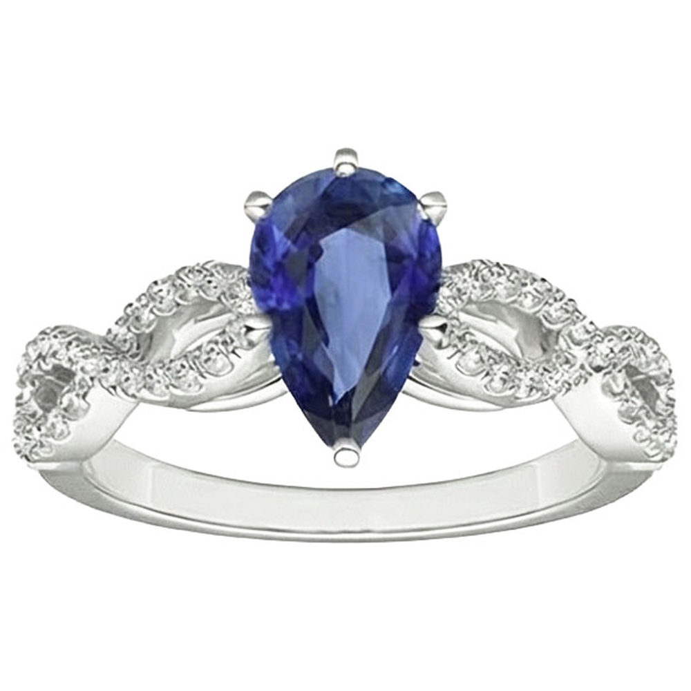 vero round diamante 3.50carati anello vista di profilo