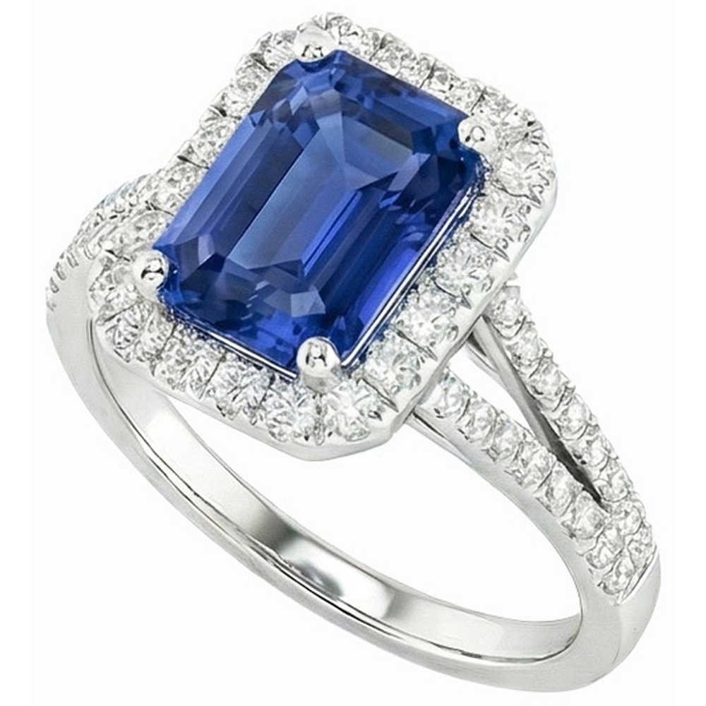 vero round diamante 4.50carati anello vista dall'alto