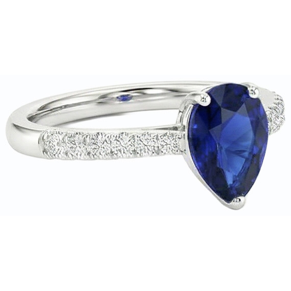 vero round diamante 3carati anello vista di profilo