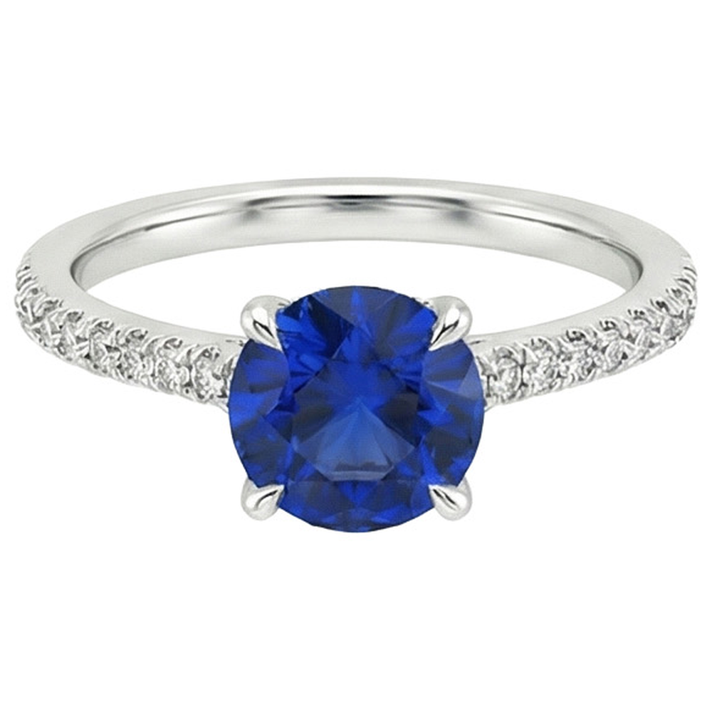 vero round diamante 2.50carati anello dettaglio ravvicinato