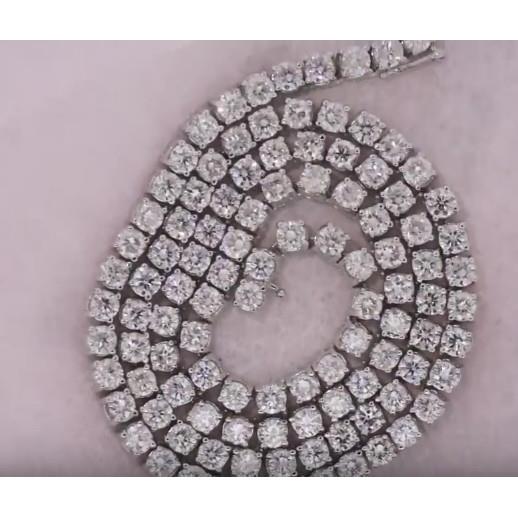 Gioielli personalizzati Collana da tennis da uomo con diamanti da 81 cm