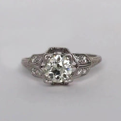 Gioielli In Oro Stile Vintage Rotondo Anello Di Vero Diamanti Da Minatore Vecchio 1.50 Carati