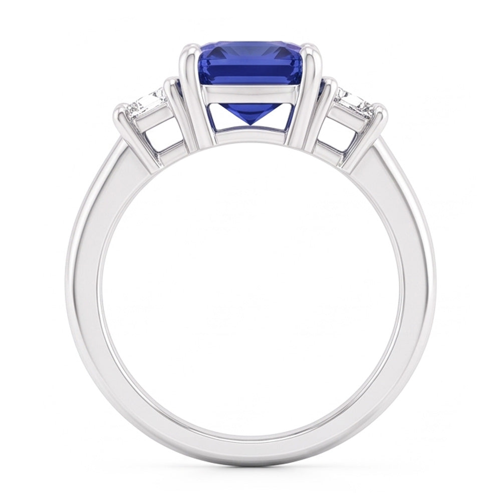 Gioiello per anello a forma di diamante a forma di trapezio con 3 pietre a forma di diamante 2.50 carati