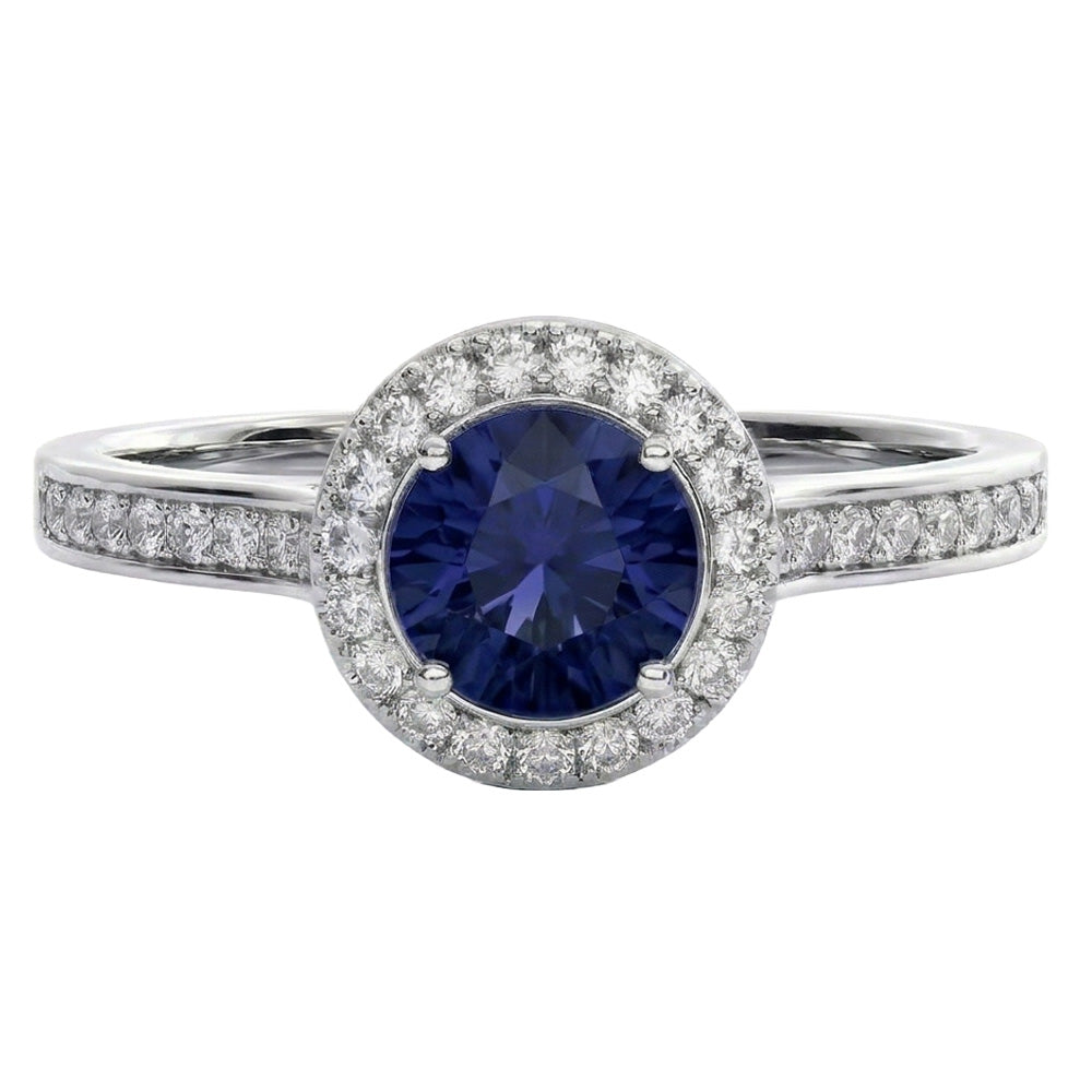 vero round diamante 3carati anello angolo laterale