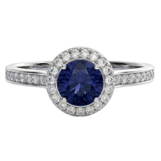 vero round diamante 3carati anello angolo laterale