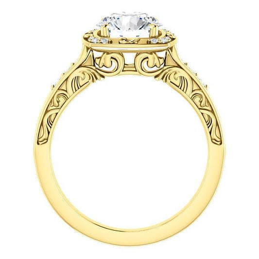 Gioiello Per Anello Anniversario Con Vero Diamanti Tondi Taglio Brillante Da 1,65 Carati