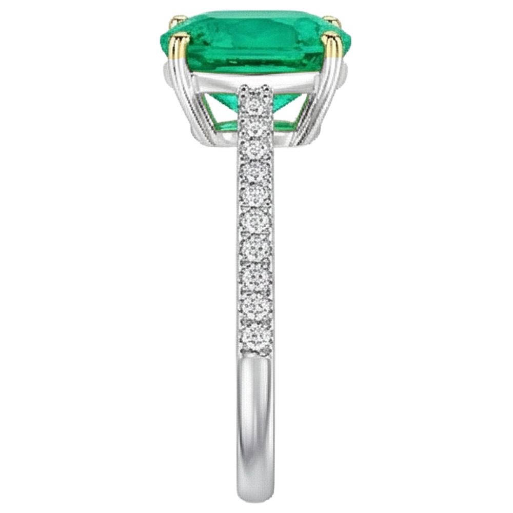 Di lusso Smeraldo Colombiano Anello con Gemma 2,50 carati – vista dall'alto