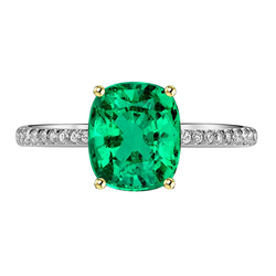 Di lusso Anello con Gemma con Smeraldo Colombiano