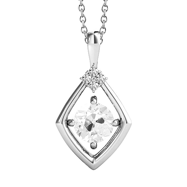 Brillante Pendente a Goccia 2-carati Oro Bianco 14K – vista principale