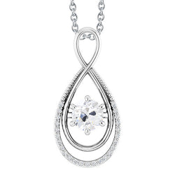 Diamante Fine Pendente 1 carati F/VS1 – Oro Bianco 14K