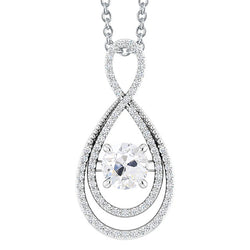 Fatto a mano Brillante Collana Pendente 3 carati