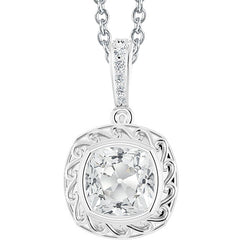 Diamante Castone Chiuso Pendente a Goccia – 5 carati in Oro 14