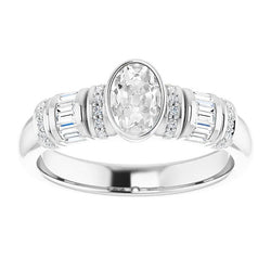 Incassato a Bezel Anello di Proposta – Diamante 2,25 carati Oro