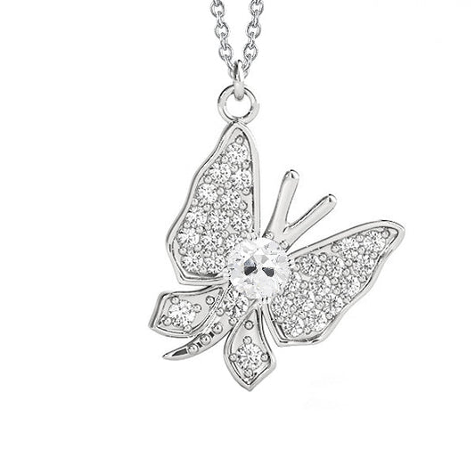 Diamante Pendente 2 carati Oro 14 Carati Bianco – vista principale