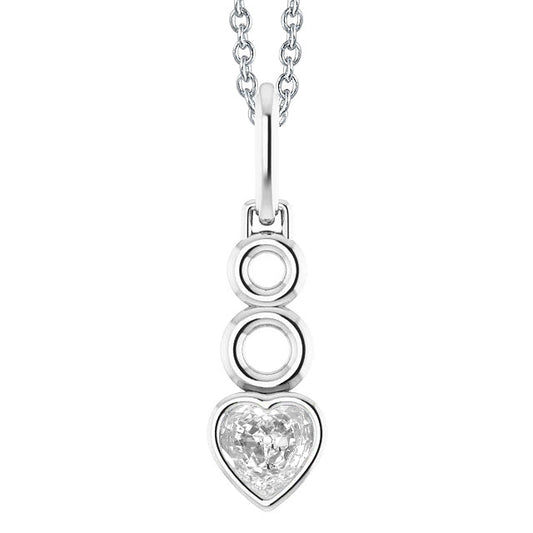 Taglio Cuore Diamante Fine anello in Oro Bianco 14K – vista principale