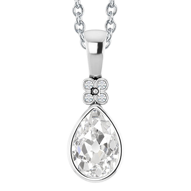 Taglio Old Mine Brillante anello in Oro Bianco 14K – vista principale