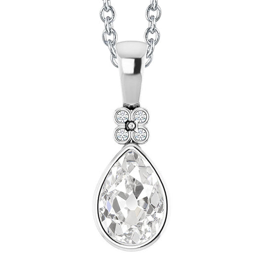 Taglio Old Mine Brillante anello in Oro Bianco 14K – vista principale