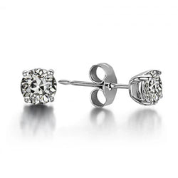 Orecchini Pendenti Oro Bianco 14K con Diamante Fine – 1 carati