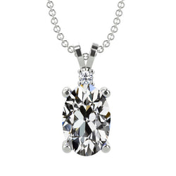 Diamante Pendente – Oro Bianco 14K 4,50 carati