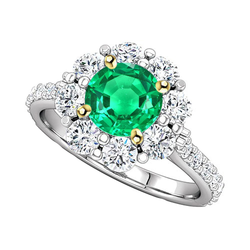 Di lusso Anello con Gemma con Smeraldo GIA-Certificato – 2 carati