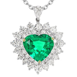 Sofisticato Collana Pendente con Smeraldo Certificato GIA – 6